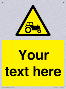 Custom warning farm machinery